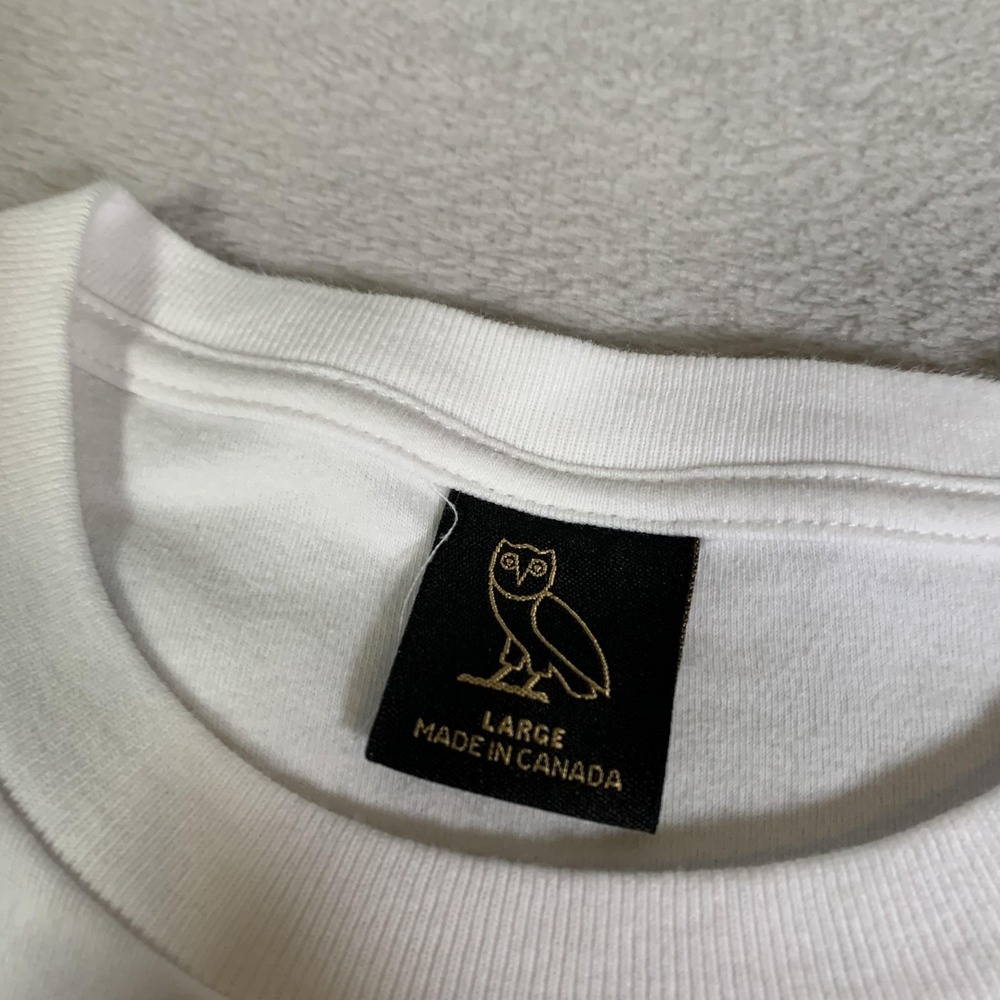 Octobers Very Own Shirt Mens Large White October Block OVO Logo Canada Drake - Picture 3 of 12